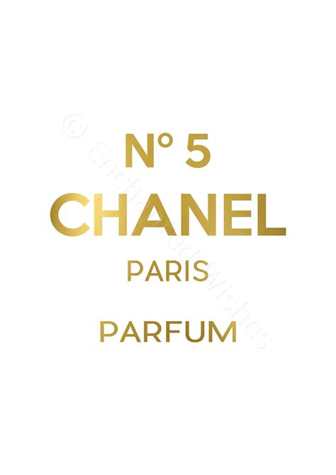 Printable Chanel Perfume Label